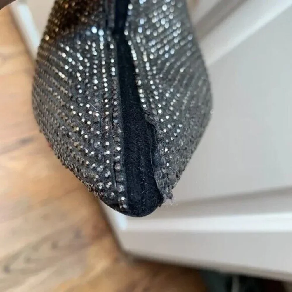 *ANDIAMO AFRINGE SPARKLE FRINGED STILETTO BOOTIE SIZE 6.5 * - Picture 12 of 13